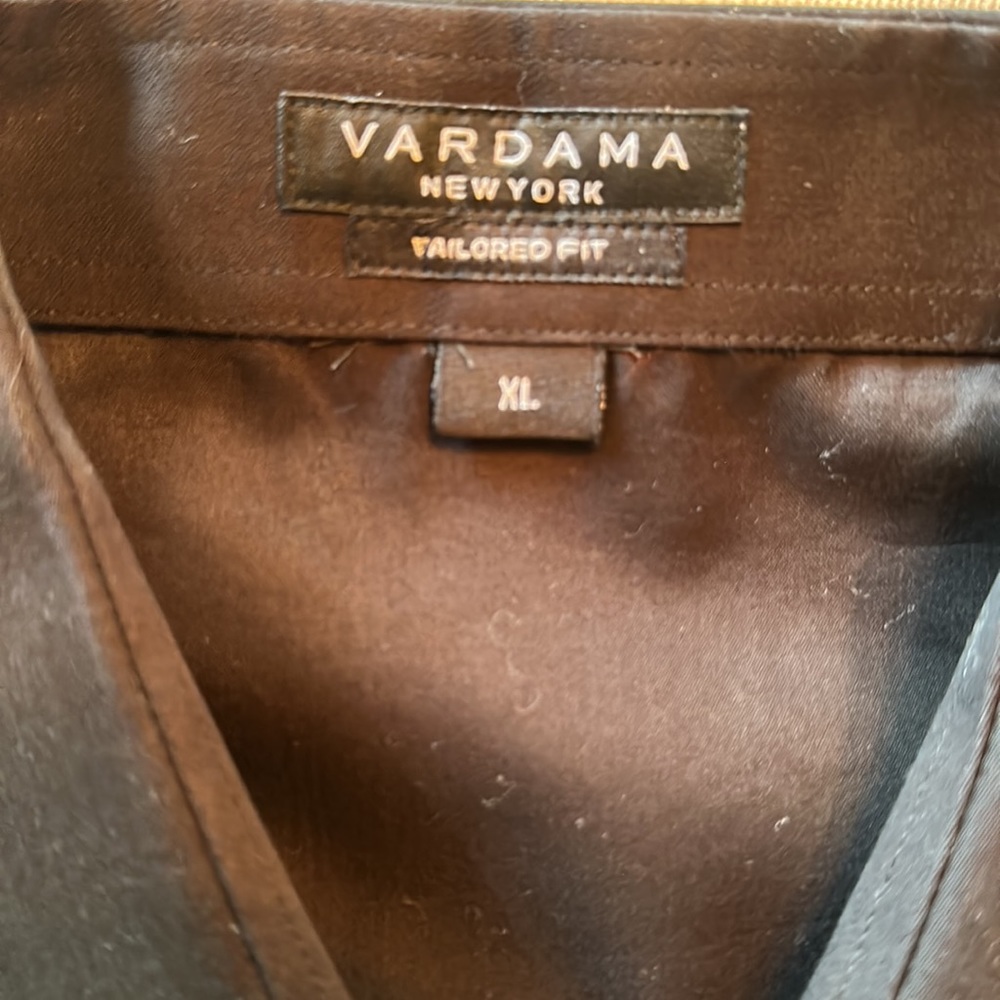 Vardama New York men's Shirt Black Button down Size Extra Large - Picture 7 of 7
